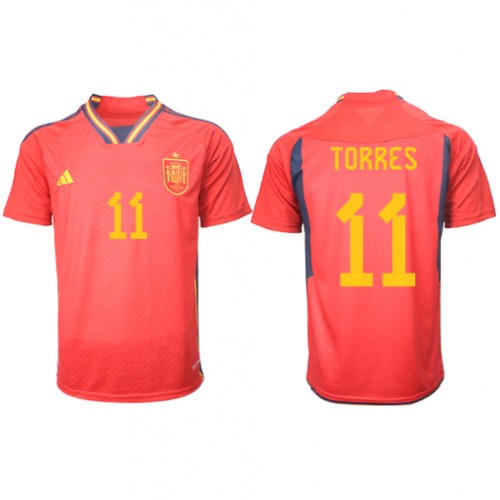 Španjolska Ferran Torres #11 Domaci Dres SP 2022 Kratak Rukavima